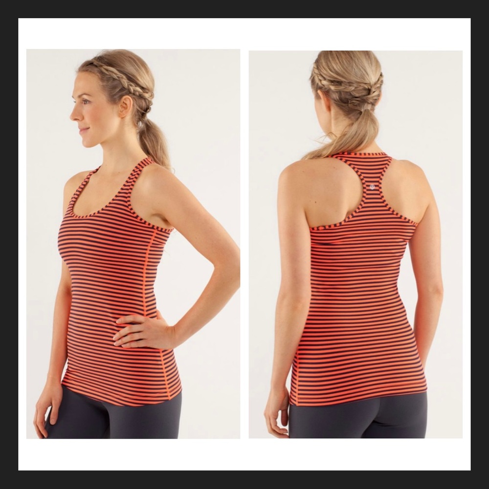 Lululemon Cool Racerback Classic Stripe Light Flare Inkwell